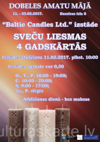 Sveču izstāde Dobeles Amatu mājā